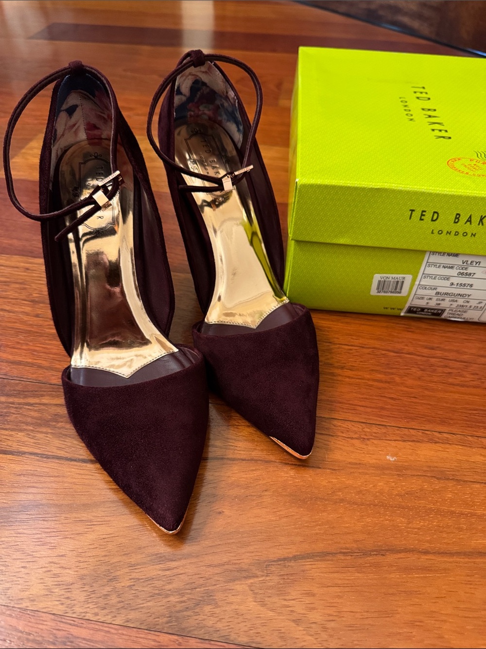 Ted Baker Women's Pointed Suede Heels in Plum